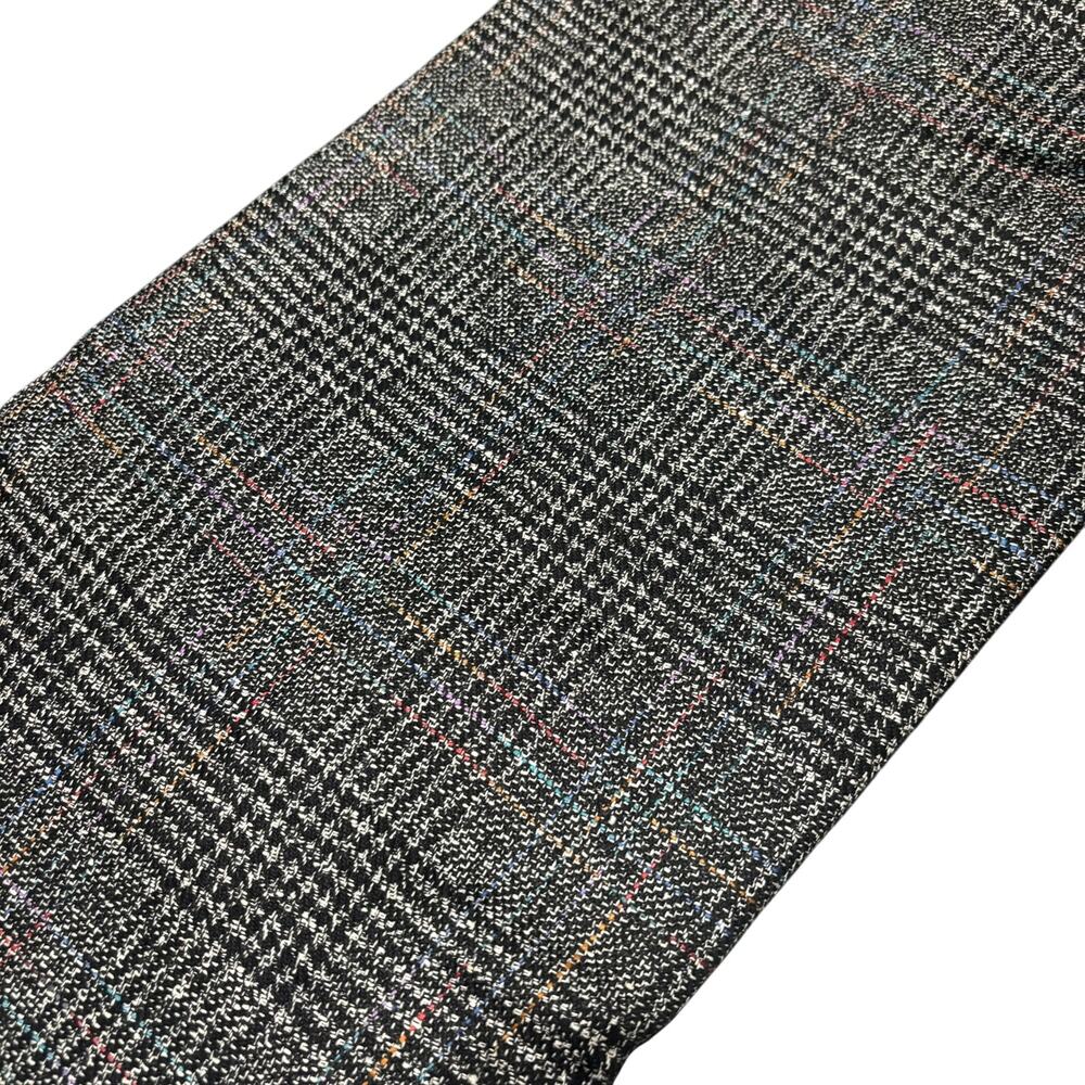 Gray Black Multicolor Plaid Wool Fabric 60" Wide 1.875 Yards Suiting Jacket